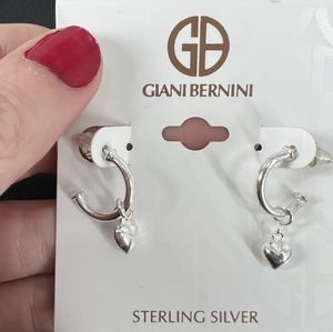 Giani Bernini Sterling Silver Heart Drop Earrings